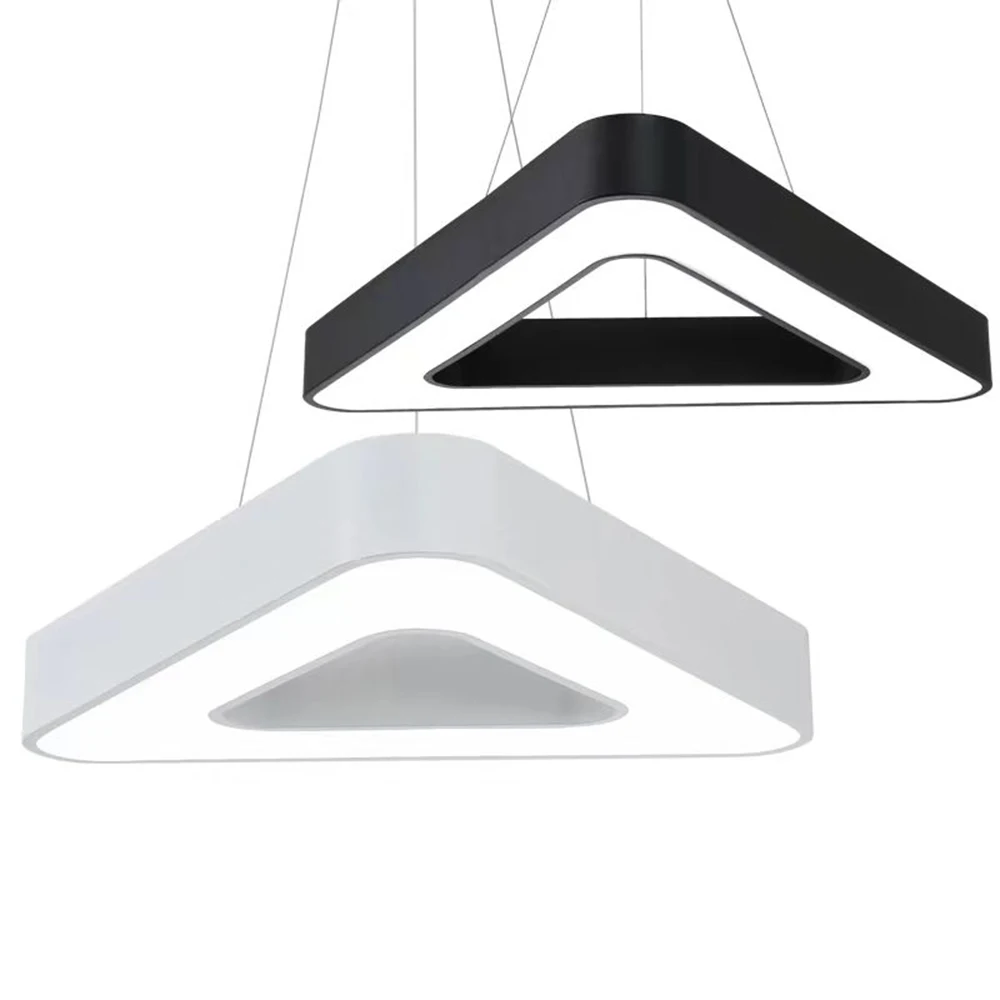 Triangle White/ Black Solid/Hollow Styled No Flicker Light 24W Ceiling Pendant Light