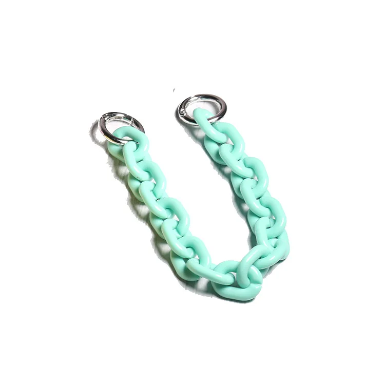 Colorful Summer Chunky Link Bracelets Resin Link Bracelet Thick Acrylic Paperclip Chain Bracelet Beach Jewelry