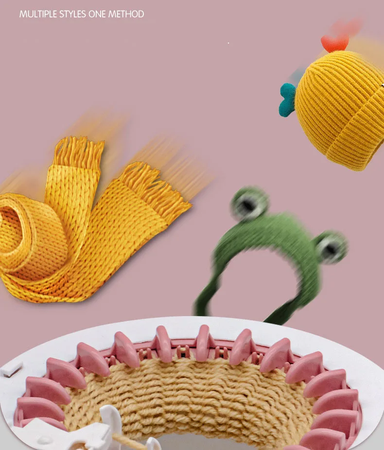 Hot Selling Small Diy Sweater Circular Knitting Machine 22 Needles Star Cylindrical Wool Knitting Machine