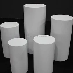 White Iron Round Cylinder Pedestal Stand Art Decor Plinths Pillars DIY Wedding Decoration
