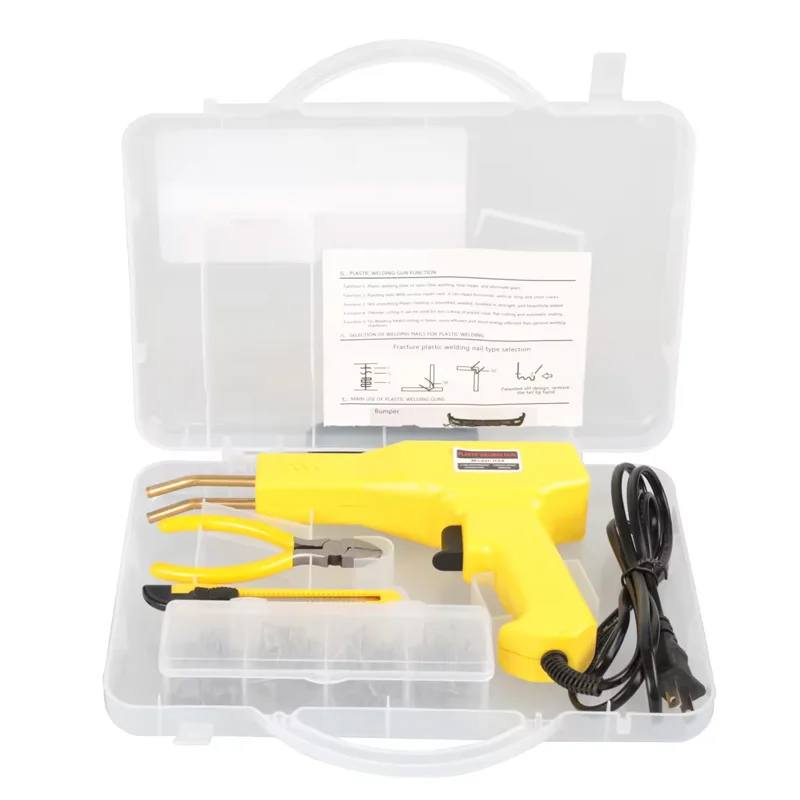 1 Pcs 50W Hot Melt Stapler Plastic Welding Heat Gun Kit For Car Bumper Repair
