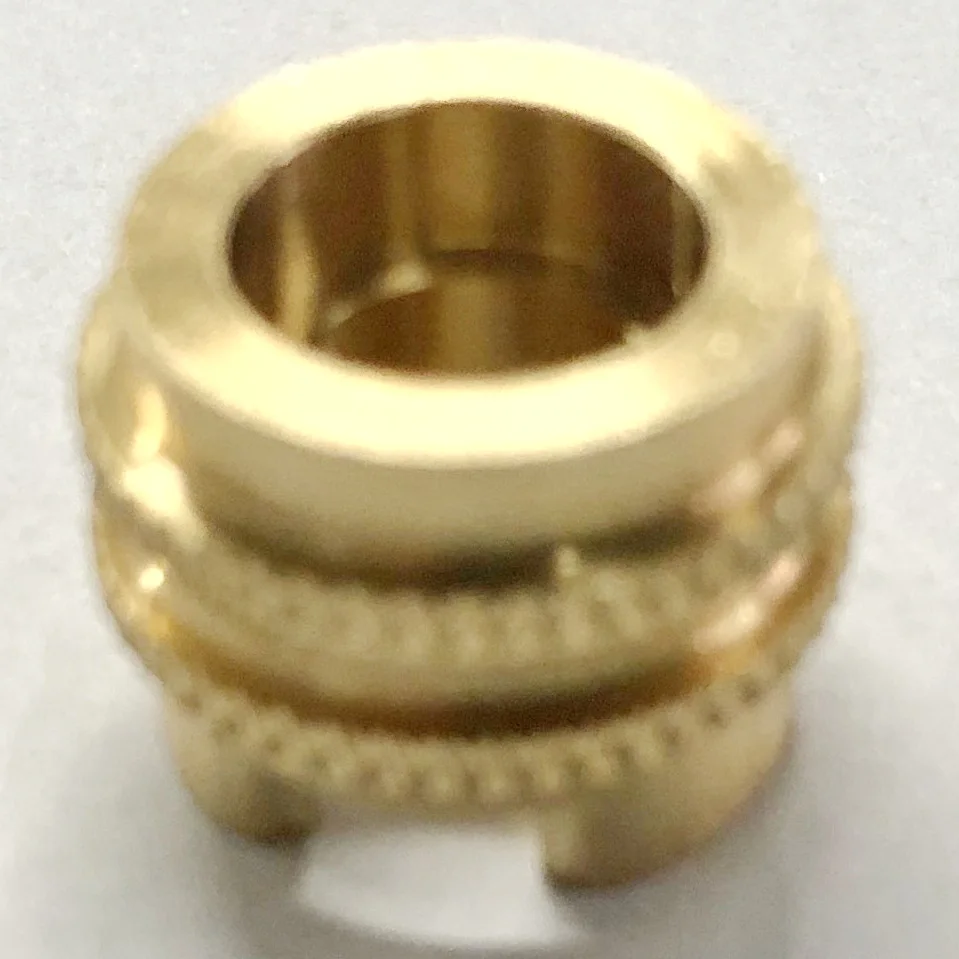 CNC machining part turning  bass knurl spare part brass insert