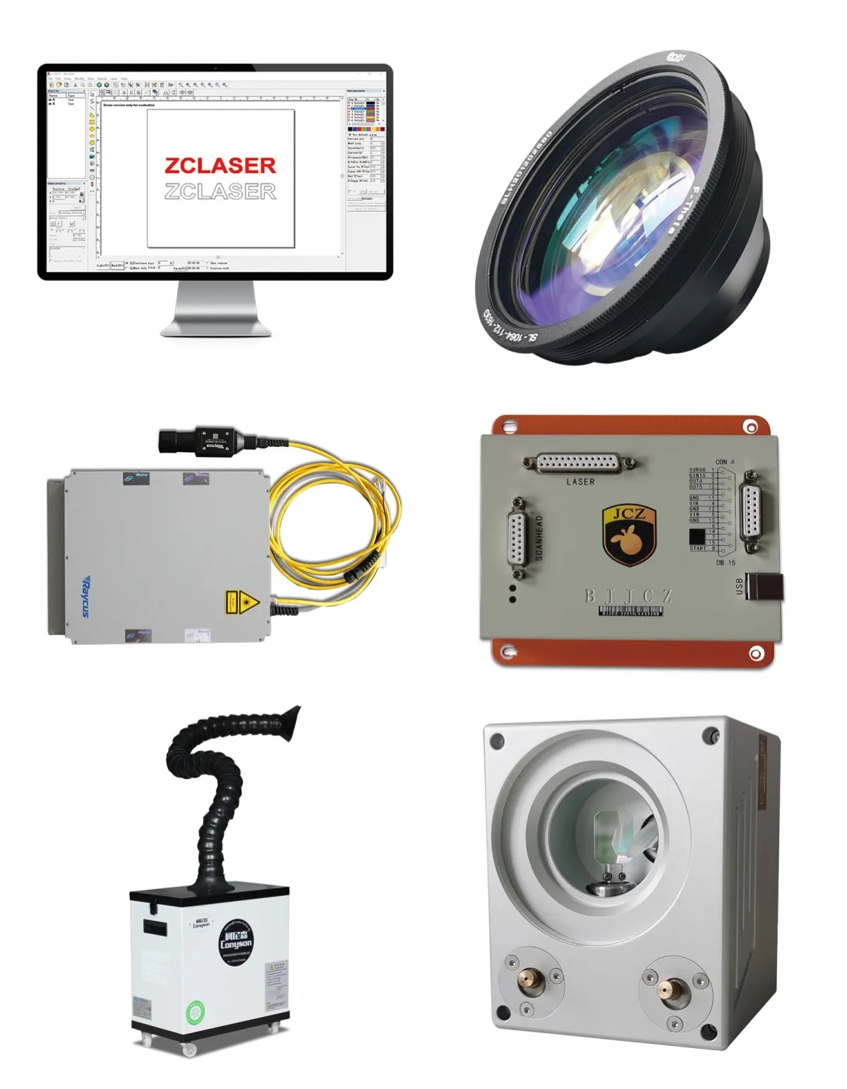 Laser Marking Machine Ezcad2 Jpt /max/raycus 20w 30w 50W 60W 80W 2D Laser Engraving Machine Fiber Laser Cutter Marker