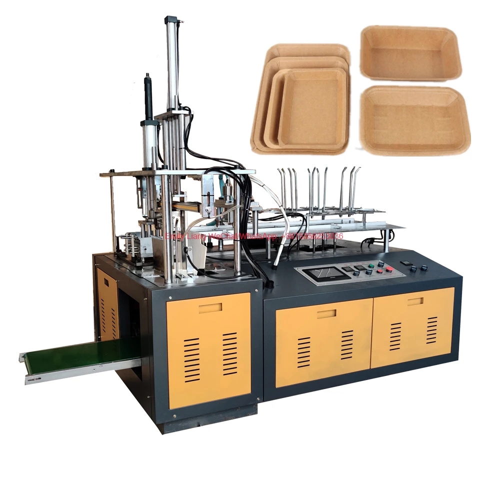 Машина для производства контейнеров для продуктов питания и свежей бумаги (2020 новая идея для биоразлагаемой упаковки)
