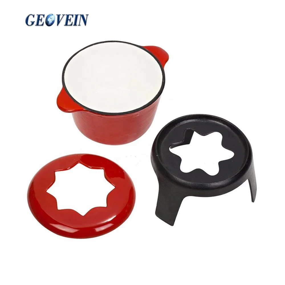 Amazon Hot Selling Cast Iron Personalized Fondue Pot Grilled Cheese Maker For Sale