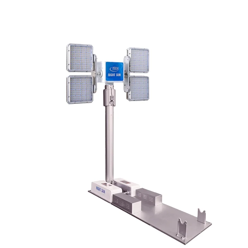 LED PULAITE fire trucks Vehicle Lighting customized height vehicle mounted telescopic mast light tower