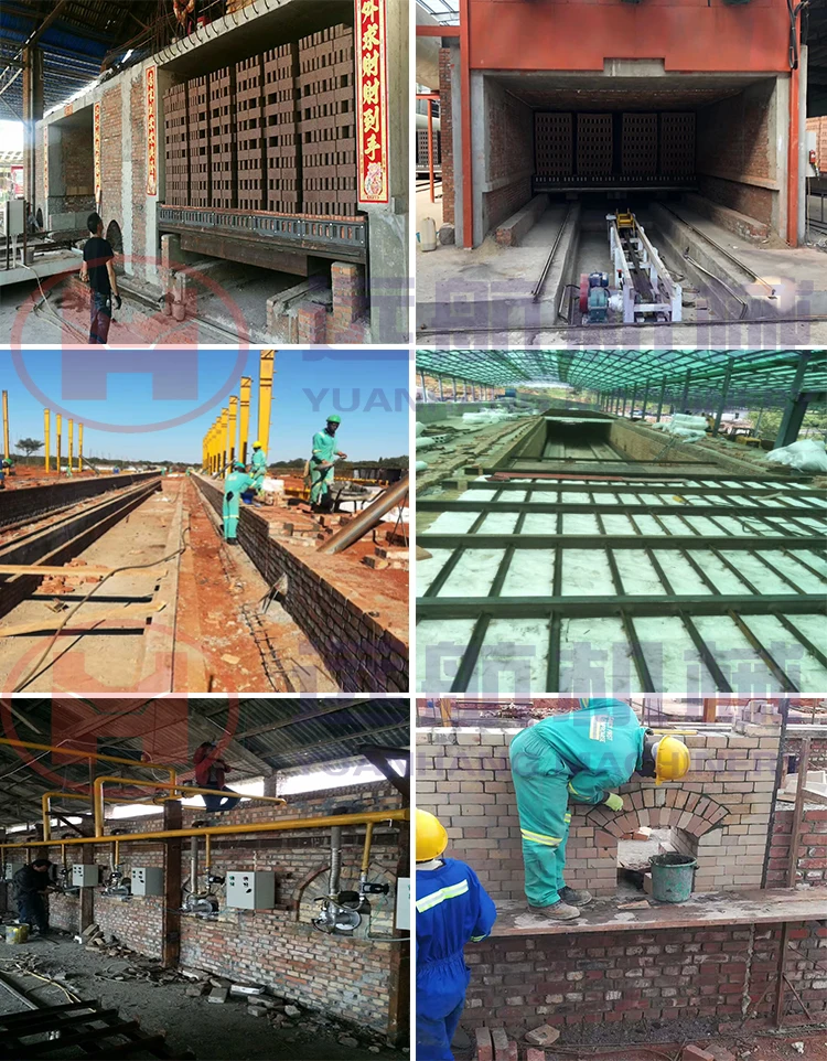 Clay mud soil Bricks production line Burning Oven Wheel drying gas kiln burners for Tunnel Kiln Red Clay Brick Factory