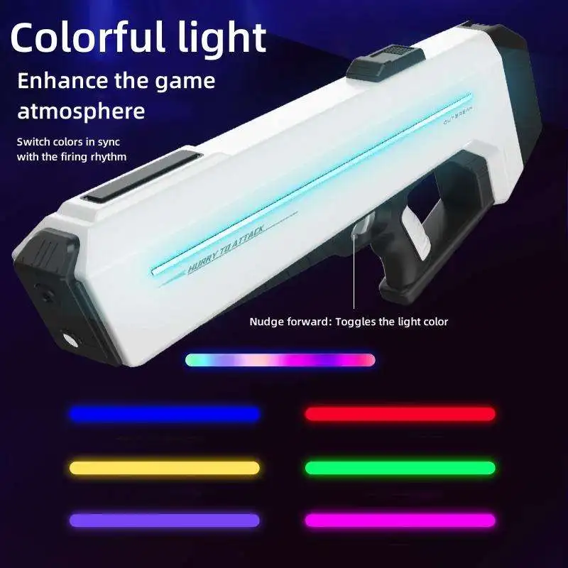 Electric Spray Gun Hight Automatic Water Absorption Electric Continuous Spray Gun Outdoor Water Fight Water Gun for Kids Adult