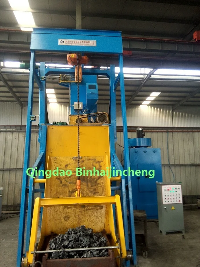 Q32 Tumble belt crawler type RFQ shot blasting machine cleaning for small size workpiece