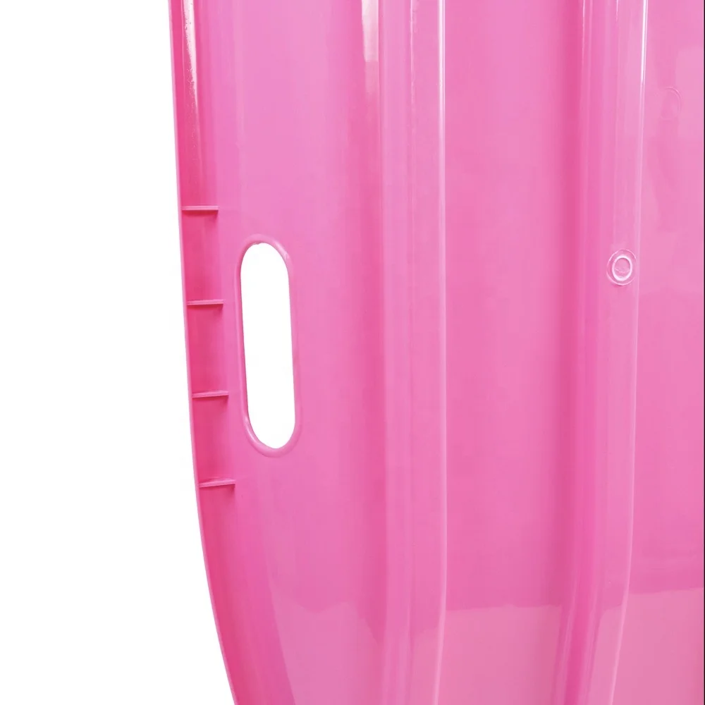 Winter Sport Plastic Wholesale PE Snow Ski Sleds Board with Tow Rope Up for Kids