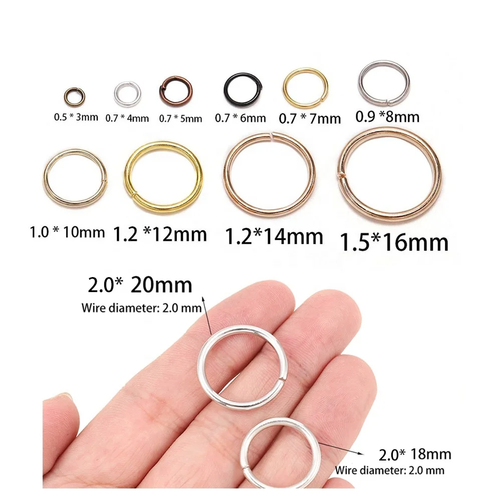 200pcs/lot 3-20mm Jump Rings Silver Split Rings Connectors For Diy Jewelry Finding Making Accessories Wholesale Supplies