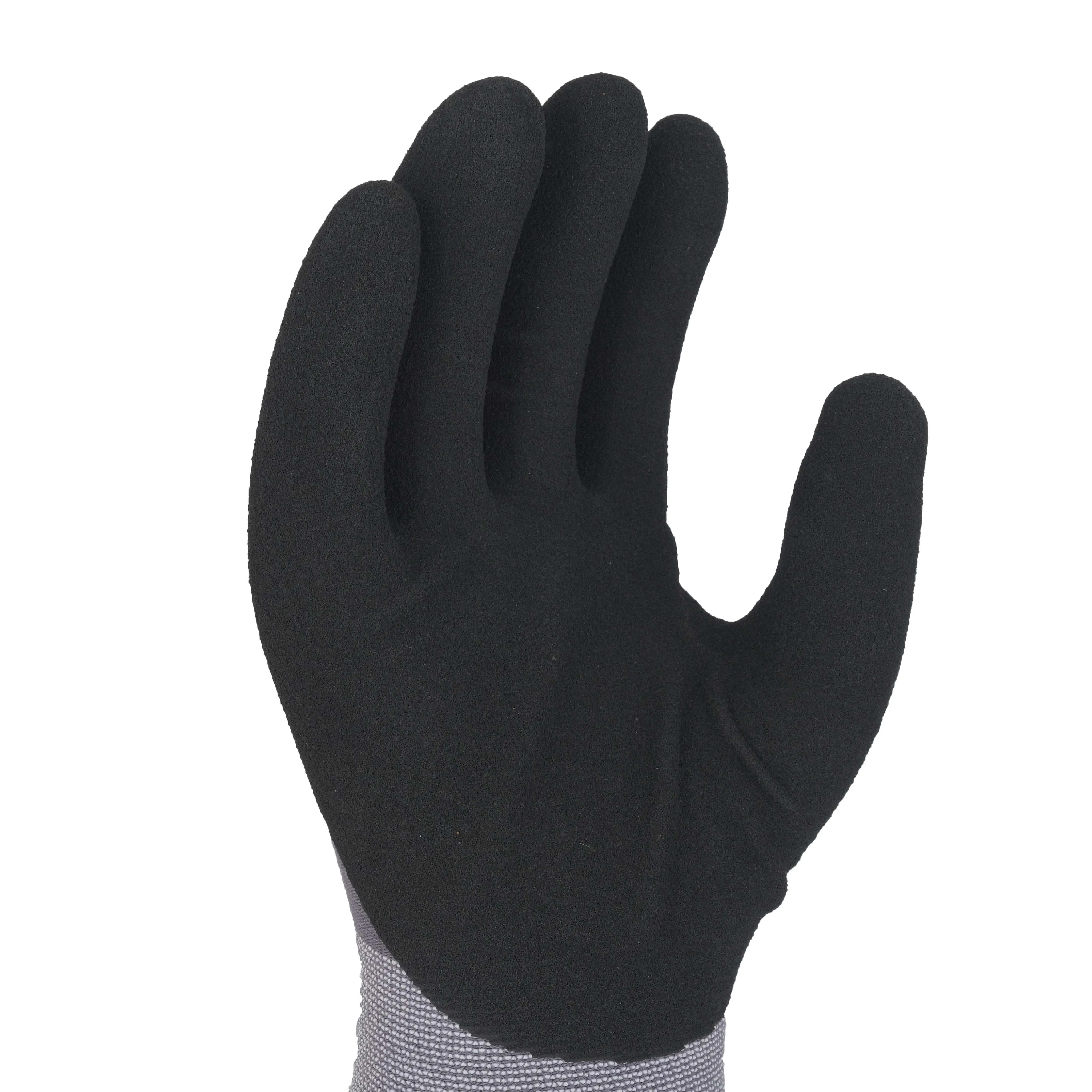 SKYEE customized oil resistant full nitrile coated waterproof work gloves safety nylon nitrile dipped gloves for manufact
