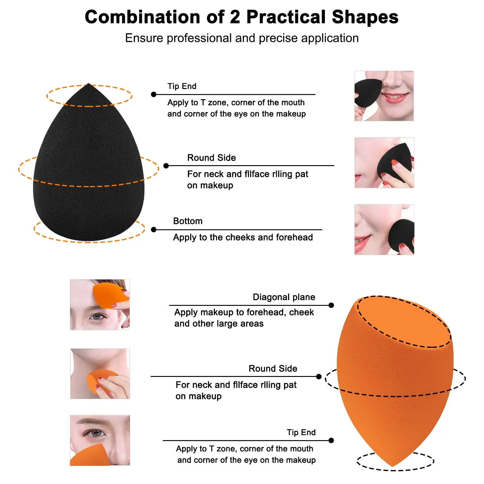 Professional Latex Free Soft Face Make Up Beauty Cosmetic Makeup Sponge for Powder Liquid Facial Makeup Tools