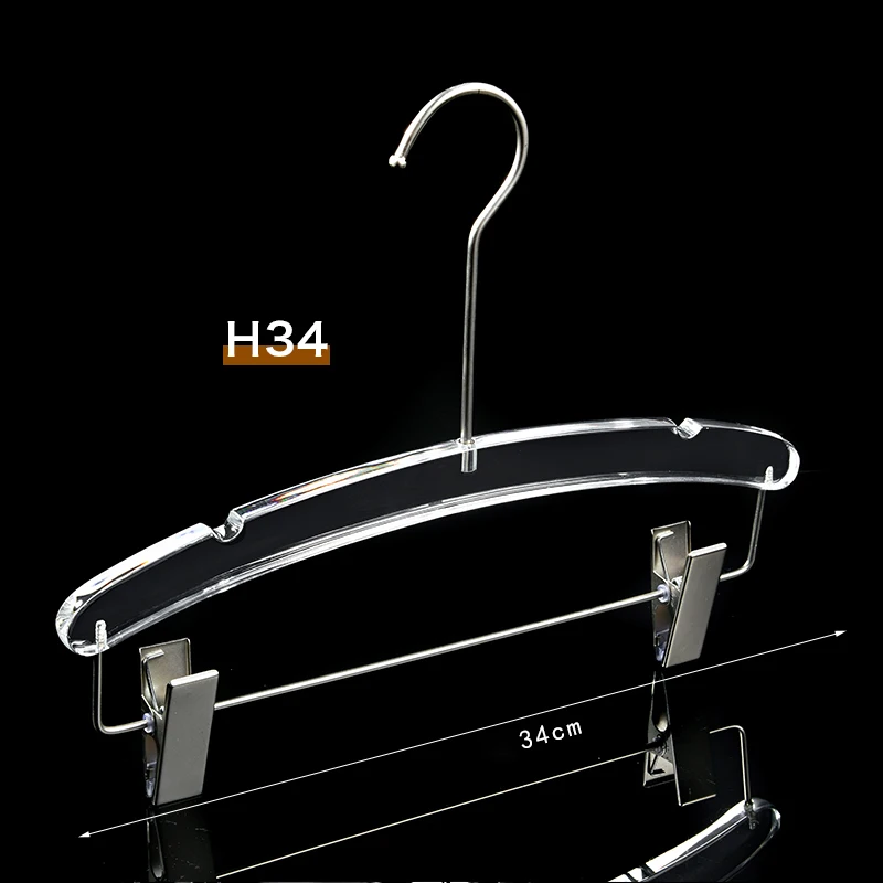 Wholesale Custom Pant Clothing Store Transparent Acrylic Stand Rack Laundry Coat Clothes Hanger For Baby Adult Adult Cloths