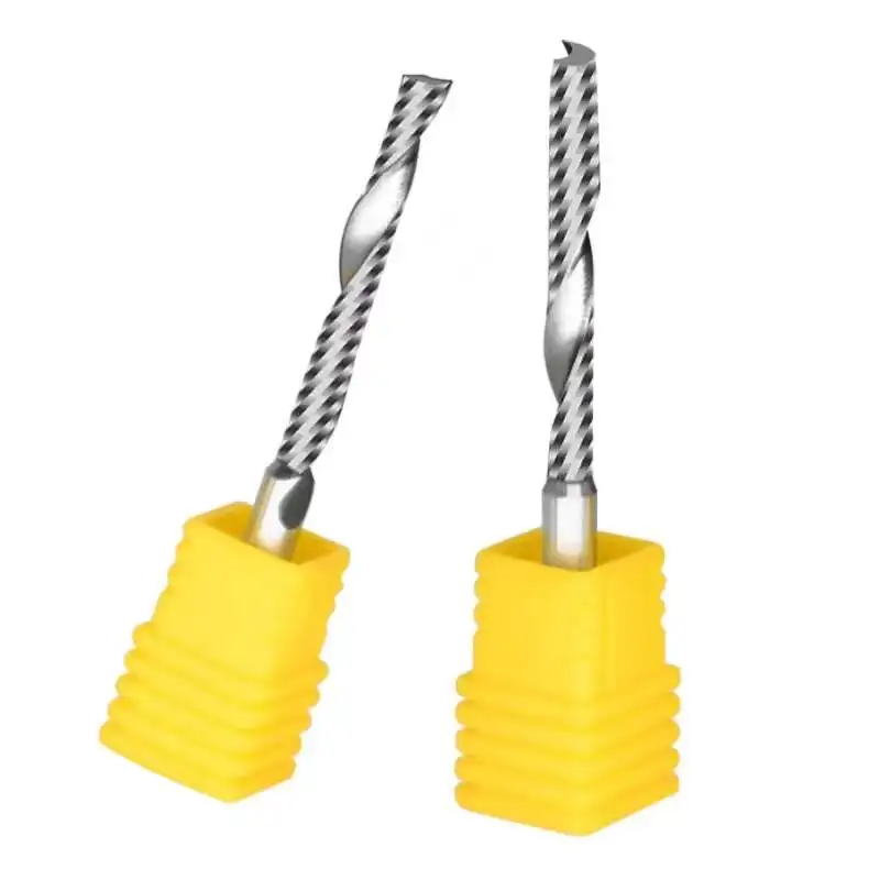 3mm 4mm and Mill Single Flute Carbide End Mill Cnc Bits Wood for Acrylic Pvc Industrial Woodworking Tools OEM Carbon Steel