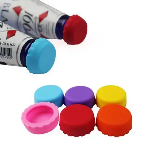 Kitchen Gadgets Reusable Multicolor Sealer Covers Silicone Bottle Caps For Soda Bottle