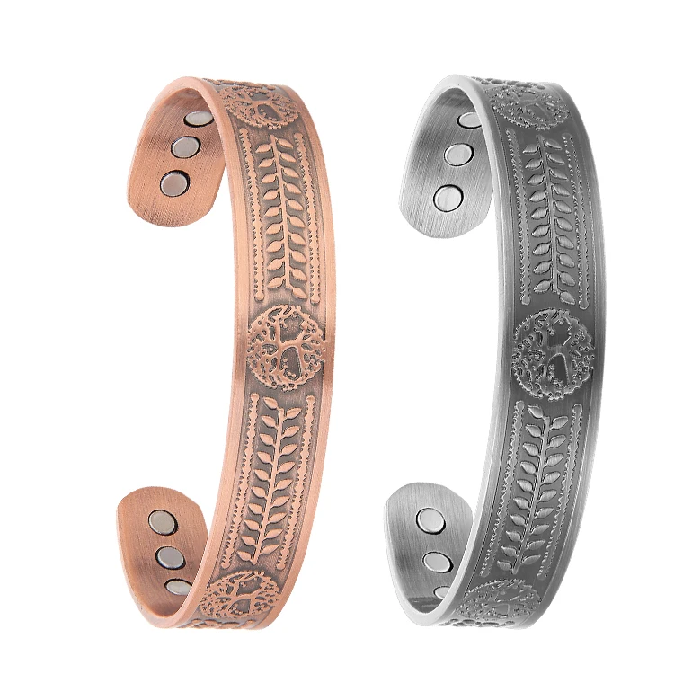 Biomagnetic Jewelry Twist Cuff Bracelet Copper Energy  Magnetic Loss  Weight Adjustable Bracelet  Accessories Jewelry