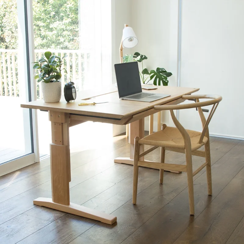 Toddler Solid Wood Oak Home Office Writing Desk Study Computer Desk for Studying