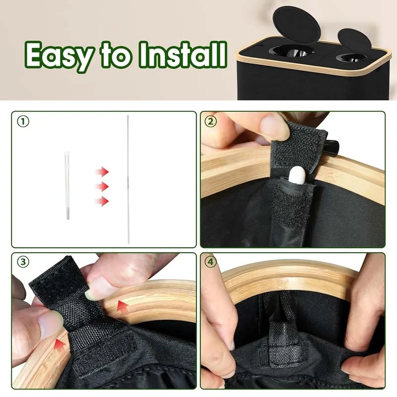 33 Gallon 125L Large Double Recycle Bin Indoor with Lid Removable Reusable Inner Bag Collecting Bottles Can Glass Waste bin