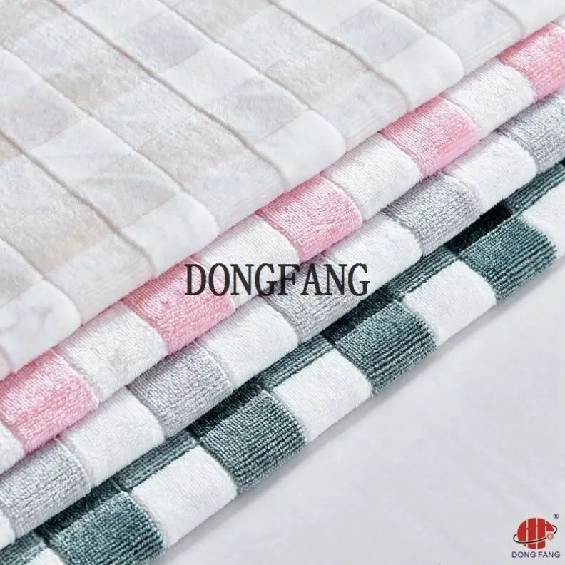 Blanket Fabrics For Cheap Cushion Dubai In Roll Fleece Polyester African China Yard  T-Shirt Rug Embossed Velvet Fabric