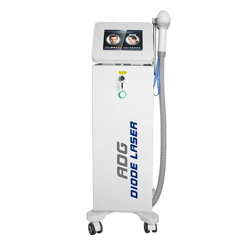OEM vertical high-power ice platinum titanium diode hair removal 1064nm diode hair removal salon beauty machine