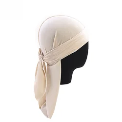 Low MOQ women men hair accessories wholesale velvet customize durag with customized logo