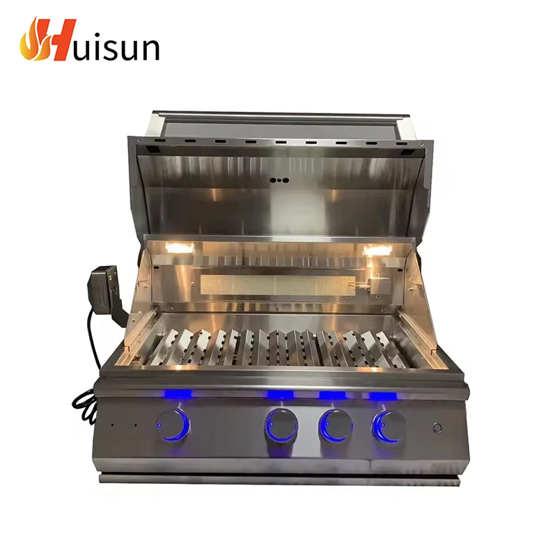 Умелое производство 3 горелки инфракрасный газовый гриль встроенный в Bbq из нержавеющей стали Гриль