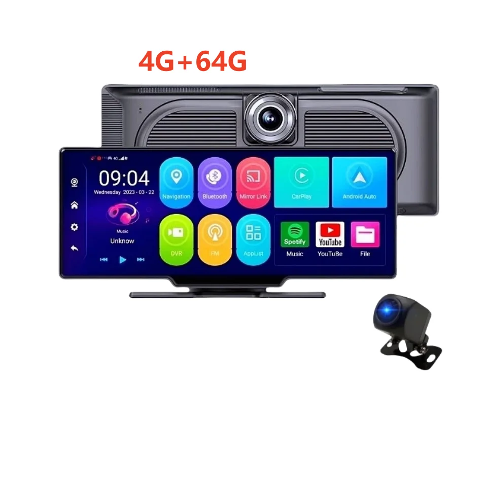 4G Dash Cam 10.26 Inch Android 13.0 4+64G 8 Core ADAS 5G WiFi Car DVR GPS FM 24H Parking Monitor Rearview Mirror Video Recorder