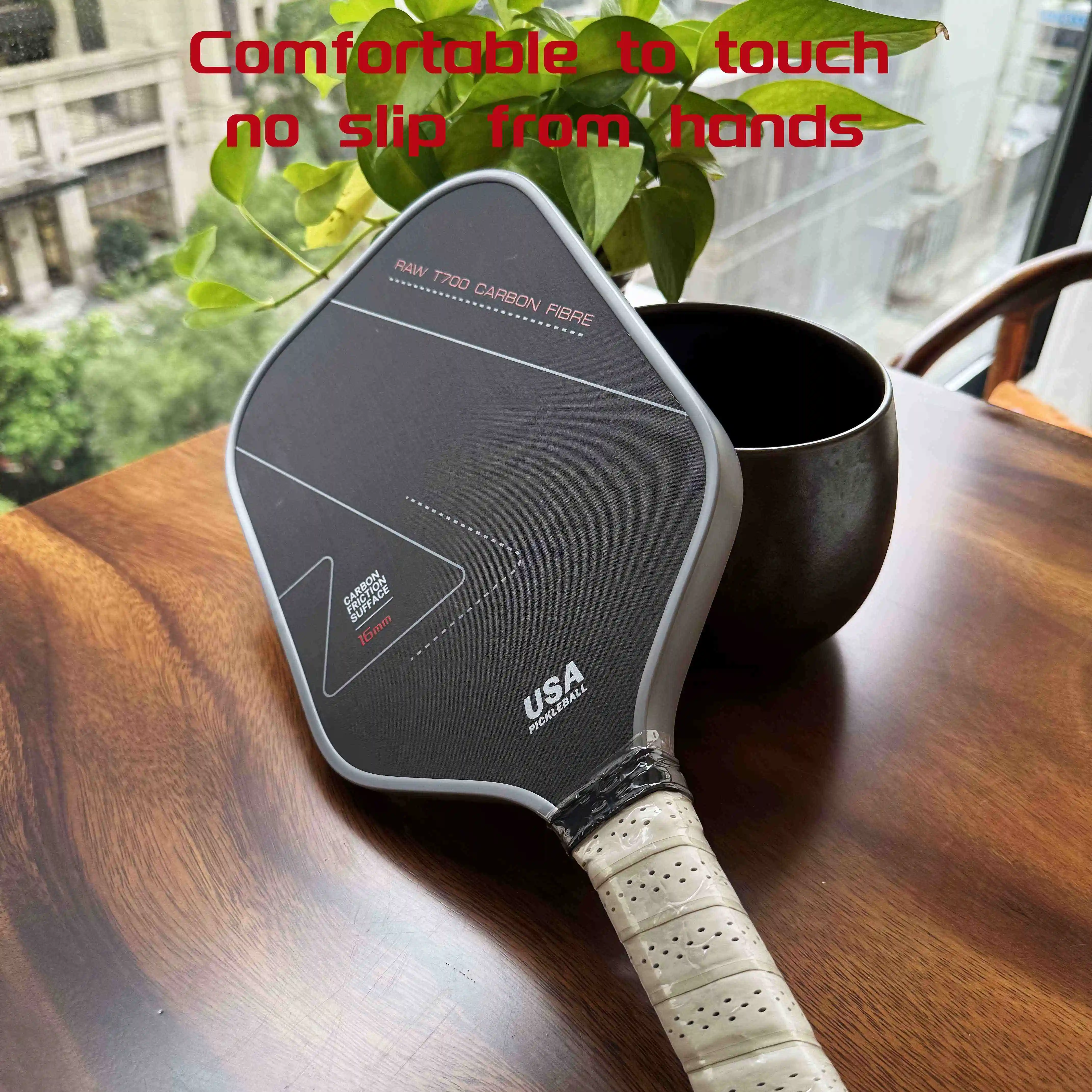 Pickleball весло с текстурированной углеродной ручкой технология для максимального отжима-полипропиленовая сотовая сердцевина ракетка пиклбола