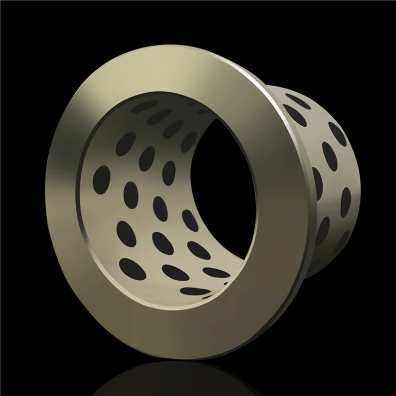 
SANLONG JFB Shouldered Oil Free Bushings I.D. E7 Copper Alloy Flanged Brass Sleeve Custom MPFZ Brass + graphite Sliding Bearing 