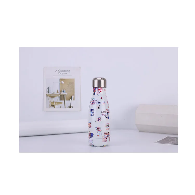 Reusable Cola Shape Stainless Steel Hydro Water Bottle Flask Thermos Custom Label