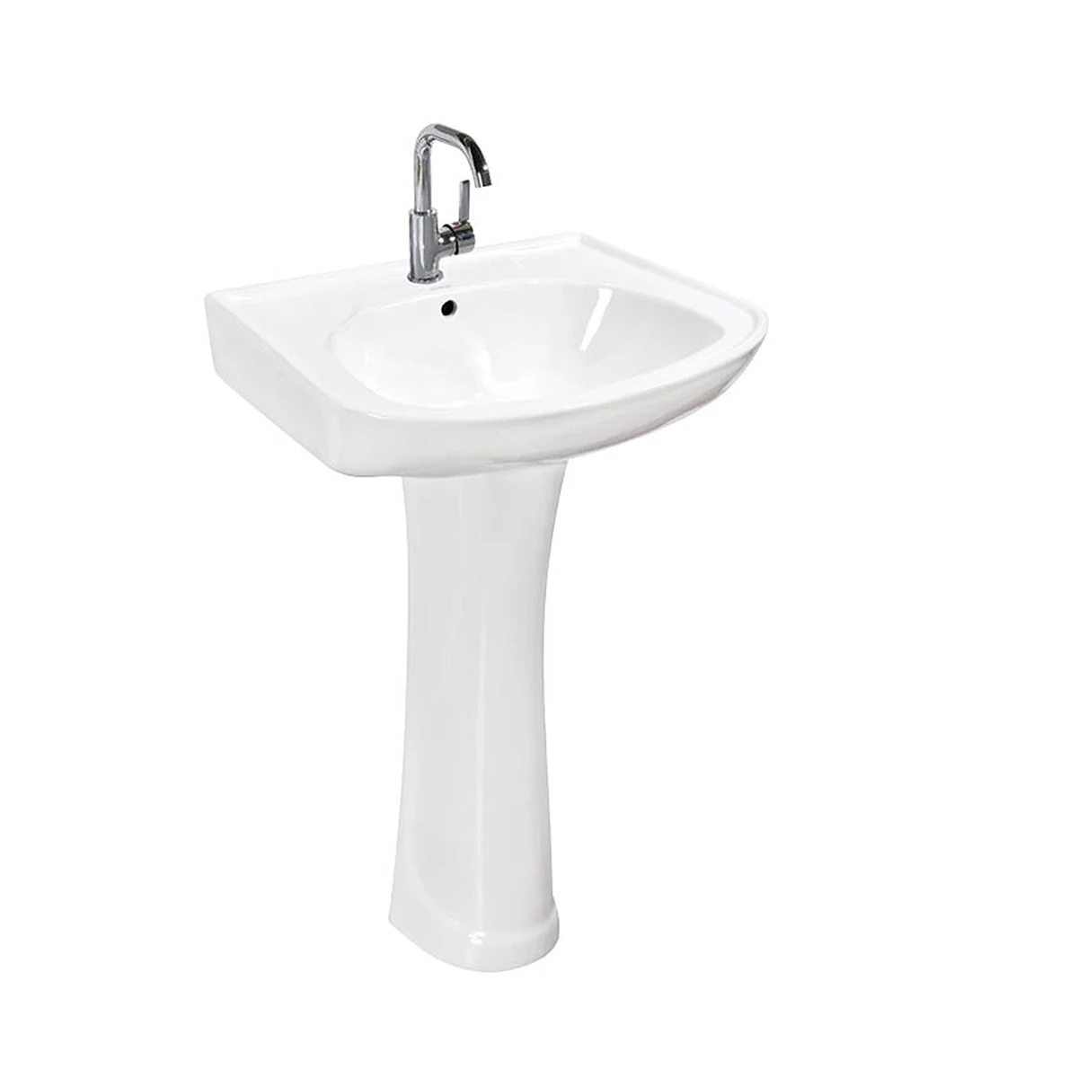 Fohome Ceramic Lavabo Salle De Bain Freestanding Sink Hand Wash Basin With Pedestal For Bathroom Pedestal Sink