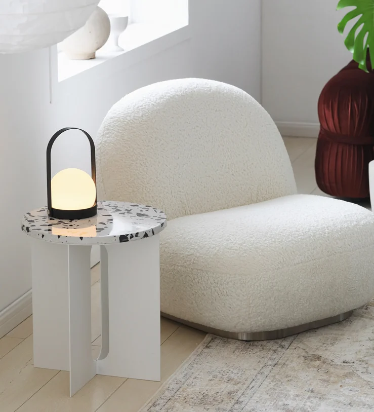 Yuhai  Living Room Furniture Modern Black&White Marble Side Table End Table for Living Room