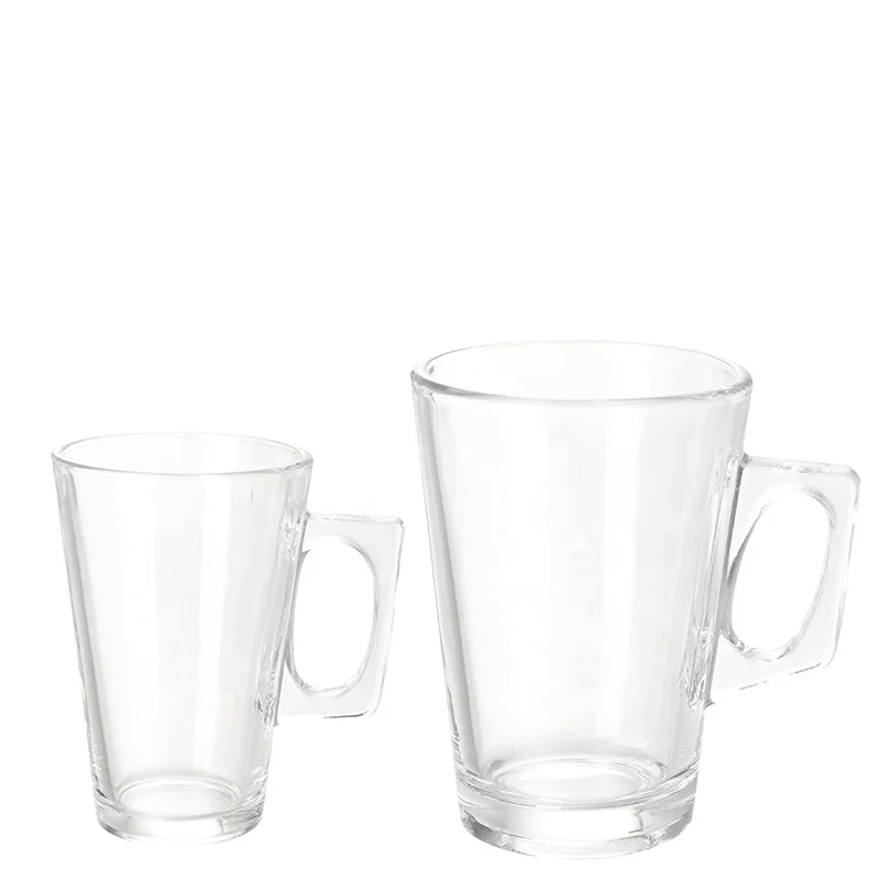 square handle coffee glass cup