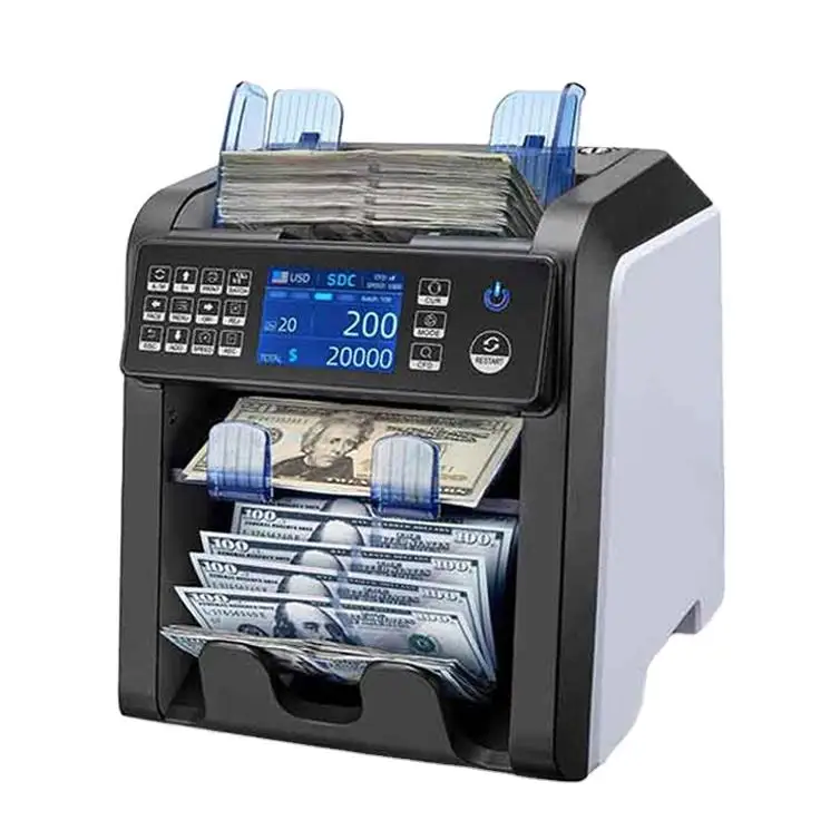 Cash counting machine with detection Note Detector Multi bill counter