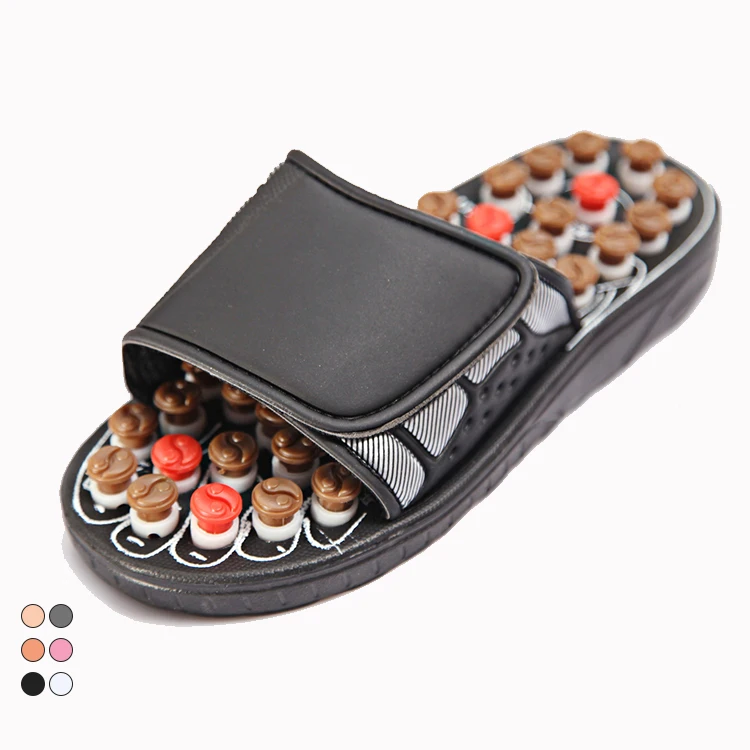 Plantar Fasciitis Relief Foot Reflexology massage acupoint massager accupressure slides slippers for men