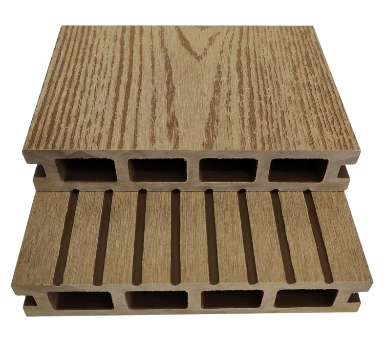 2024 New Design K140-24A WPC Hollow Decking Top Supplier Modern 3D Embossed Engineered Wood Facade Flooring Wholesale