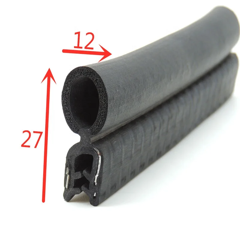 Door cabinet crash-proof epdm rubber and plastic sound insulation strip