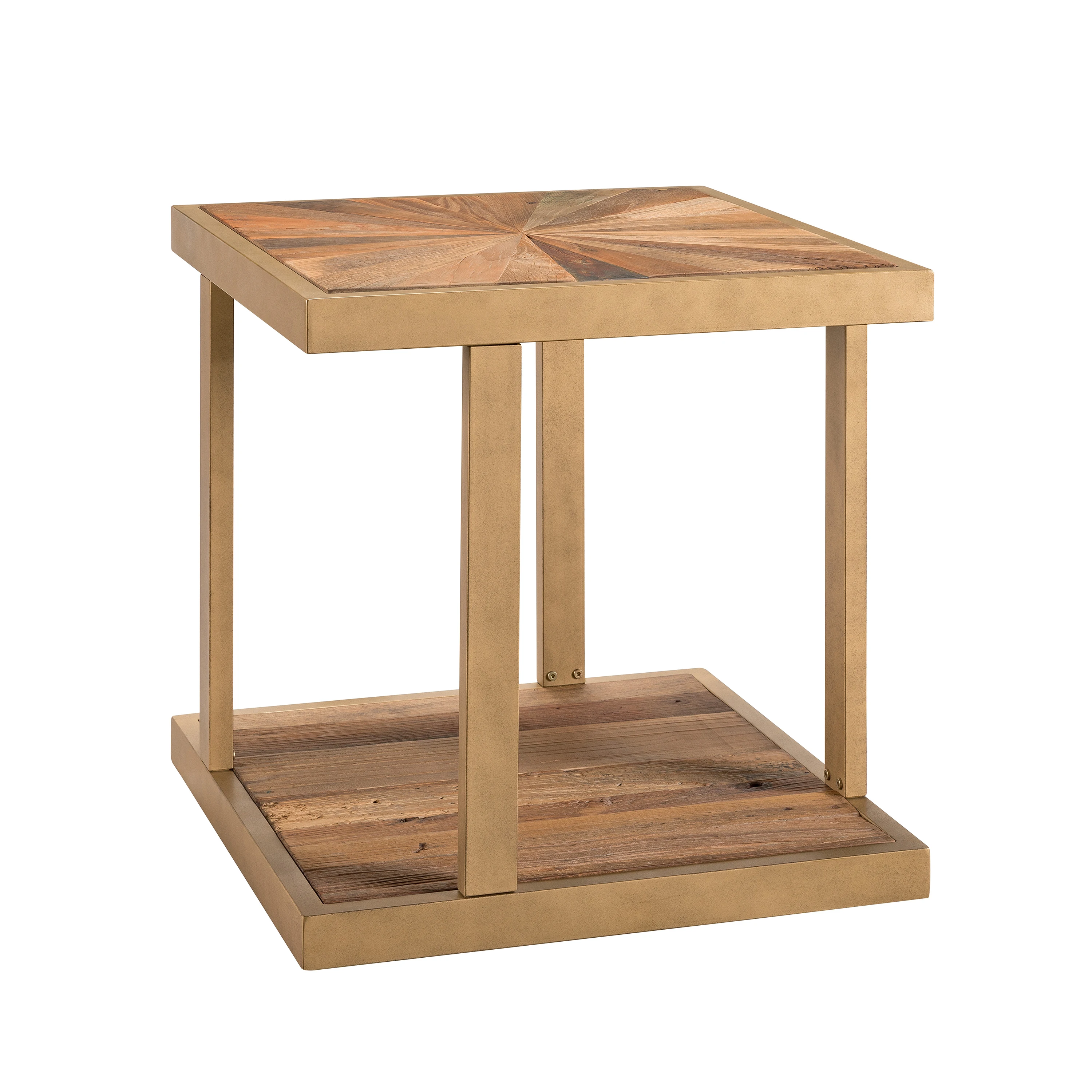 
Antique Reclaimed ELM Solid Wood End Table With Storage 