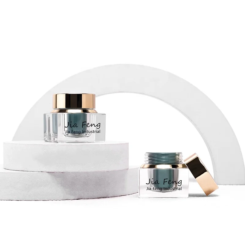 5ml custom round acrylic cosmetic double wall cream jar container for skincare packaging