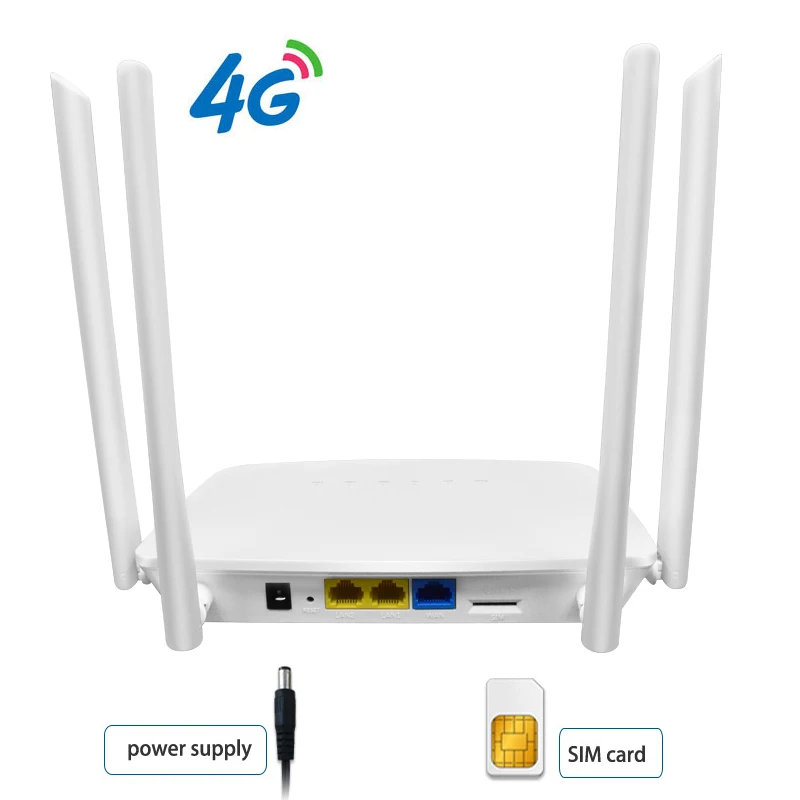 wifi router sim card slot 300 Mbps  802.11 b / g / n 2.4G 300Mbps 4 antennas wireless routers   MT7628NN 4g lte sim card