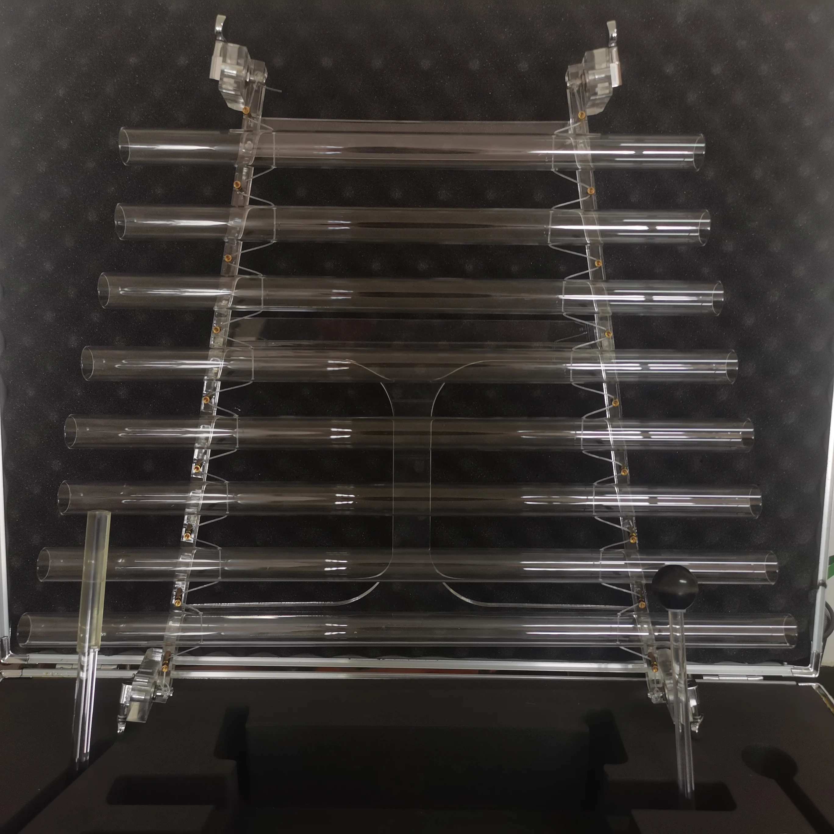 SIHE High Purity Tone 8 Notes Clear Crystal Meditation Harp With Alloy Carry Case For Music Performance