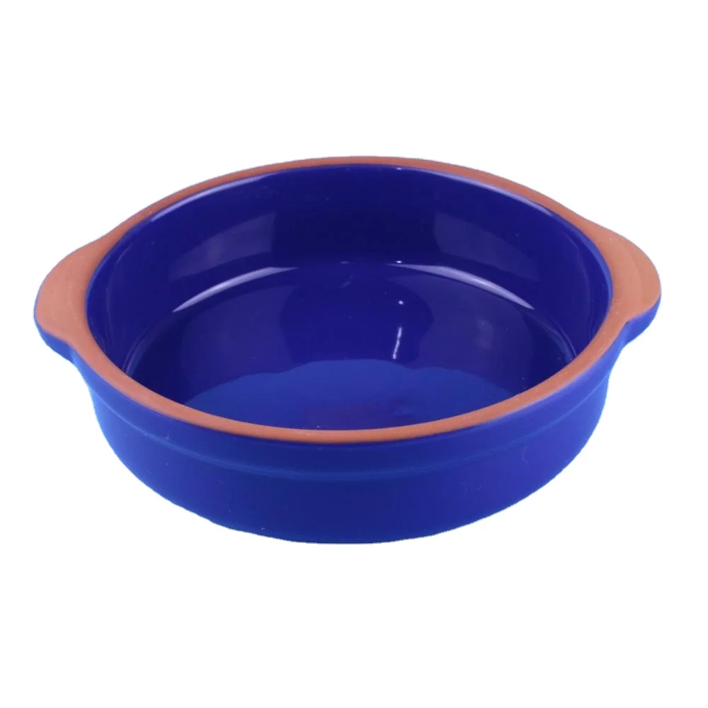 terracotta round white ceramic baking bowl for bakeware wholesale with lid