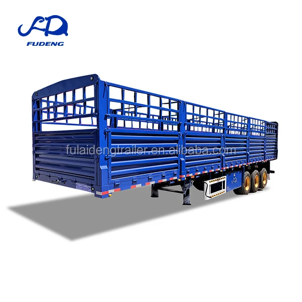 Factory Price Tri-axle 30ton 50t dry cargo carrier Fence Side Wall Van Cargo Truck trailers Semitrailer