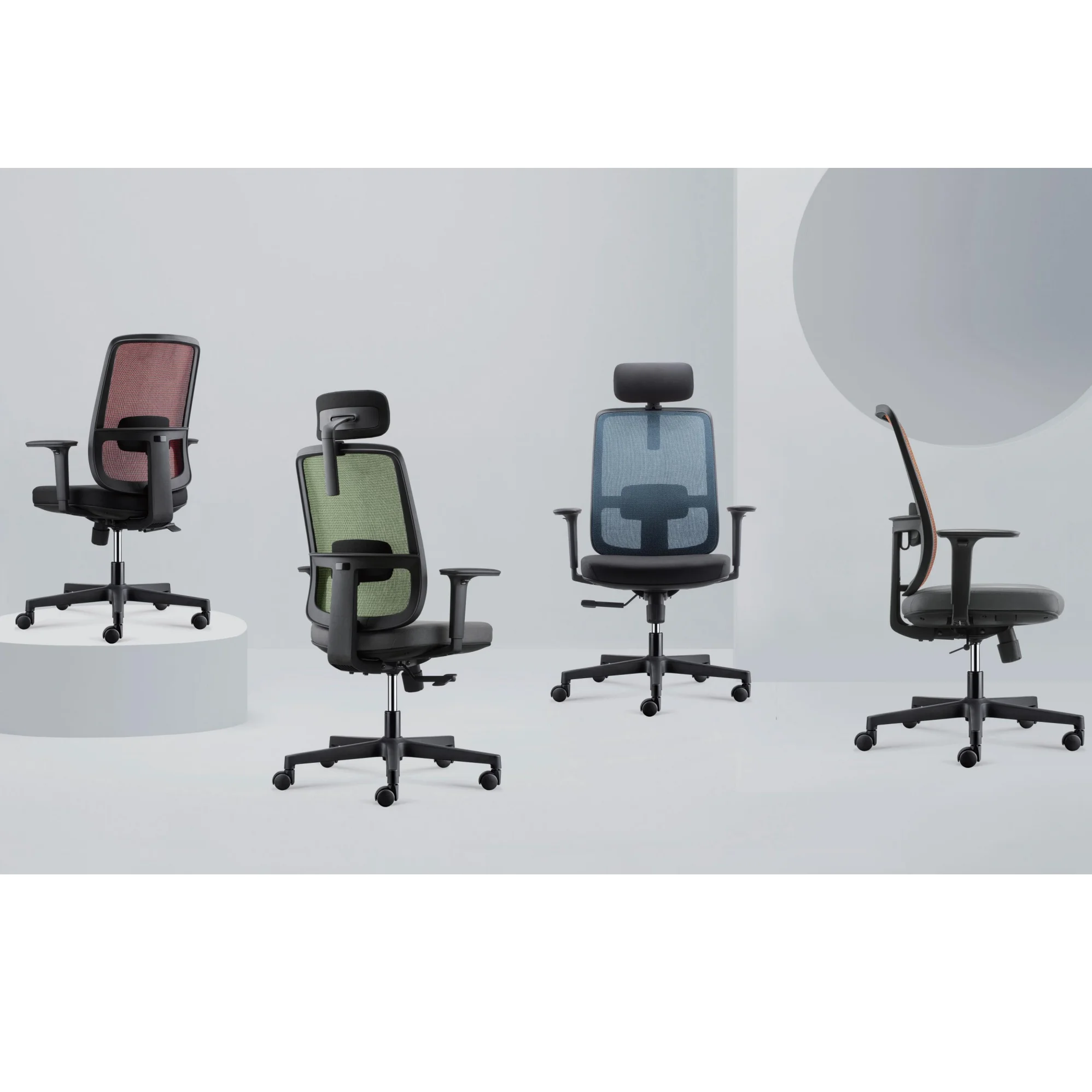 Fancy High Back Boss Swivel Best Full Mesh Seat Back 3D Ergonomic Office Chair With Headrest Footrest Big And Tall Office Chair