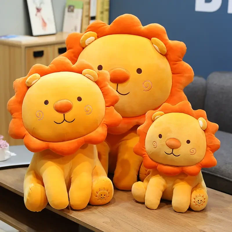 Promotional Cartoon Soft Animals Custom Stuffed Cute Sunflower Lion Animal Toy Stuffed Plush Toys for Kids Home Decoration
