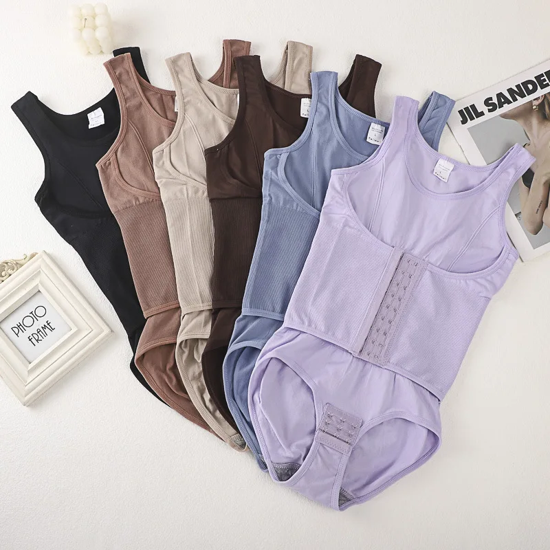 King Mcgreen Star Breasted Shapewear Triangle Shapewear With Hook Bodysuit Tight Fitting Fajas Body Shapers Women Waistcoat