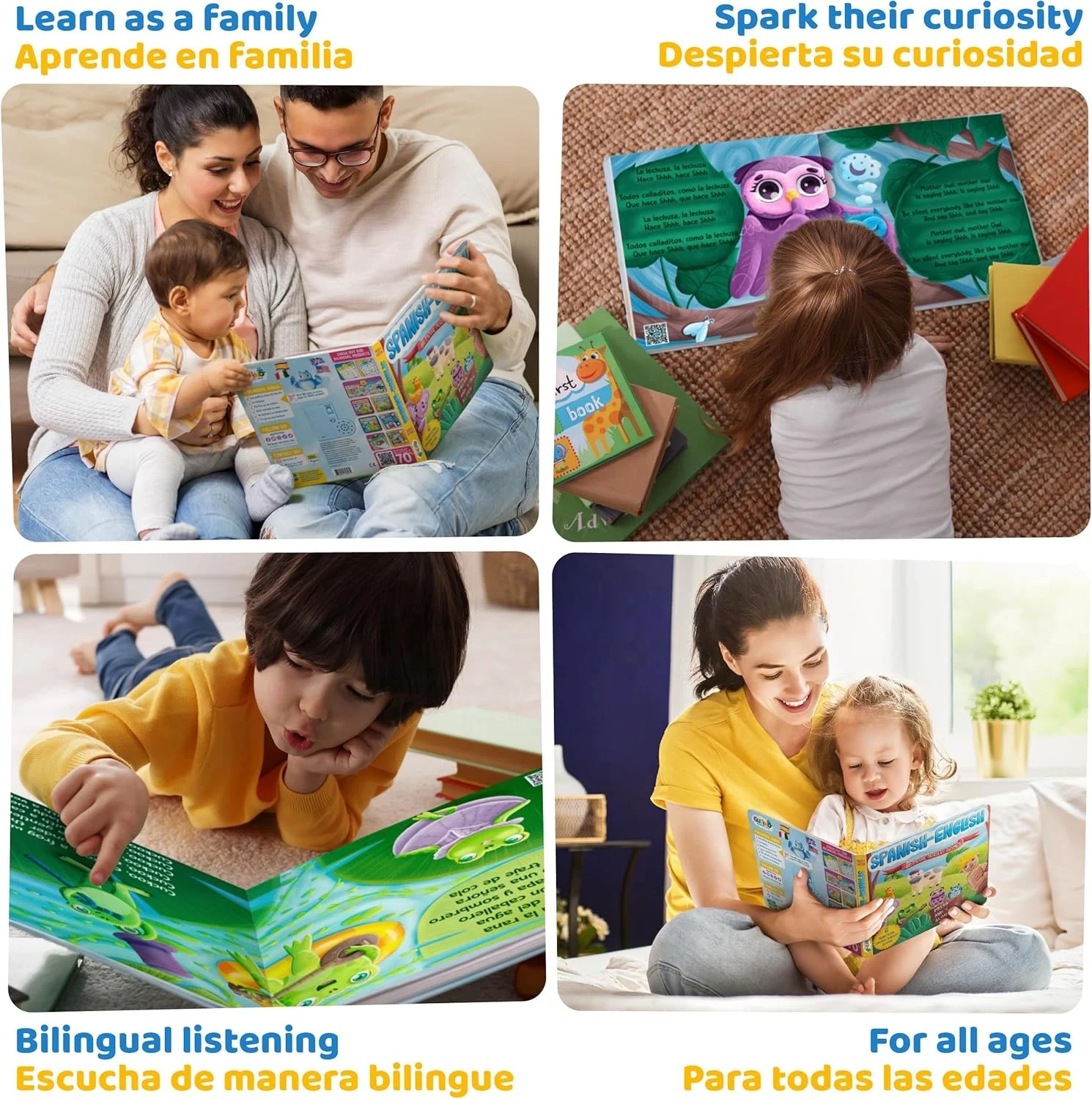 English and Spanish Nursery Rhymes Book for Toddlers Sound Books for 1 Year Old and Older