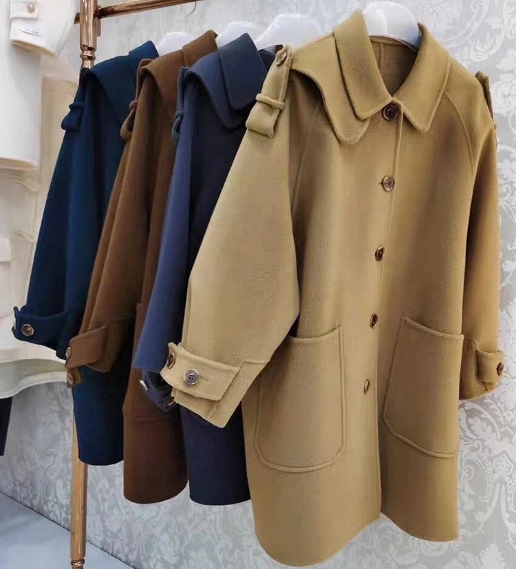 Winter Coat Cashmere 100% Australia Wool Coat Double-sided Cashmere Women Wool Coat