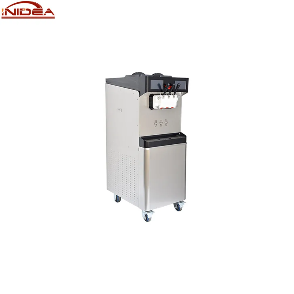 750w commercial new design industrial Chinese style automatic pre-cooling and cleaning summer soft ice cream machine